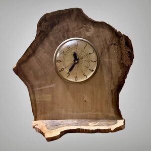 VINTAGE PETRIFIED SEQUOIA WOOD CLOCK
